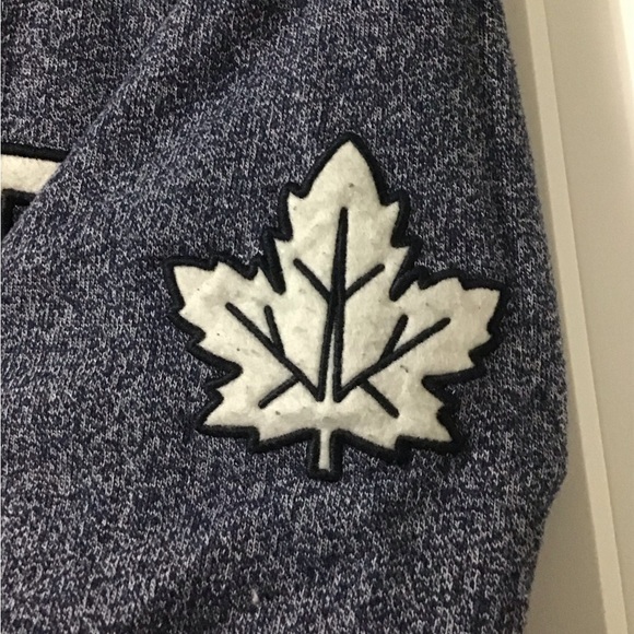 Navy Blue Maple Leaf Roots Hoodie - Picture 4 of 4